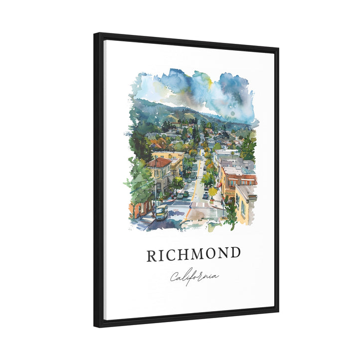 Richmond California Wall Art, Richmond Print, Richmond Watercolor Art, Richmond Gift,