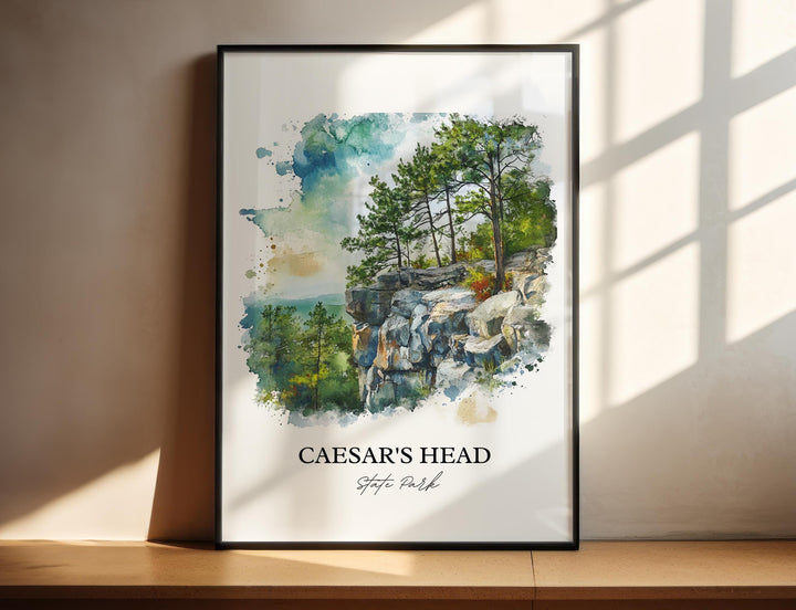Caesars Head State Park Art, Greenville County Print, Caesars Head Art, Caesars Head Gift, Travel Print, Travel Poster, Housewarming Gift