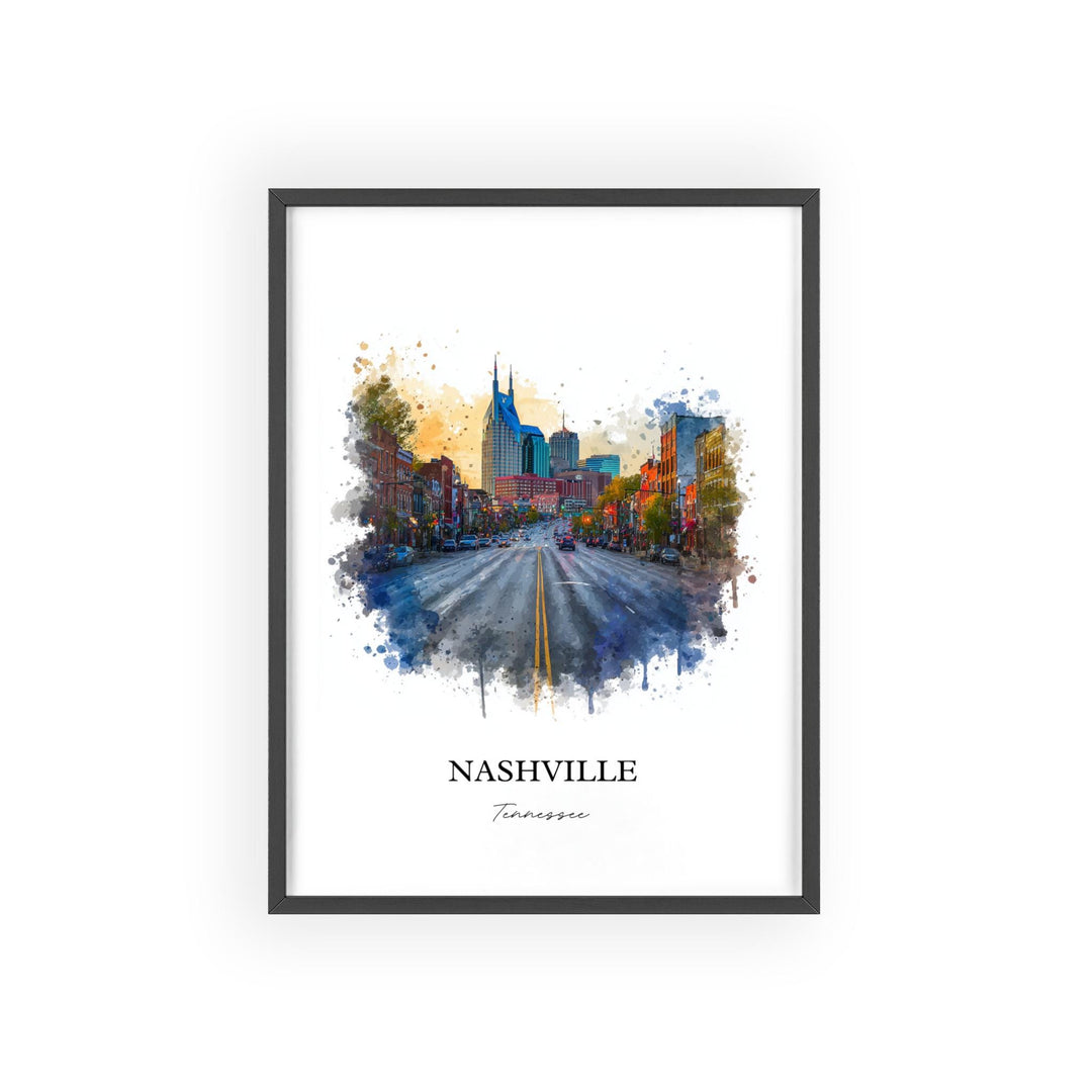 Nashville, Tennessee – Watercolor Art Print