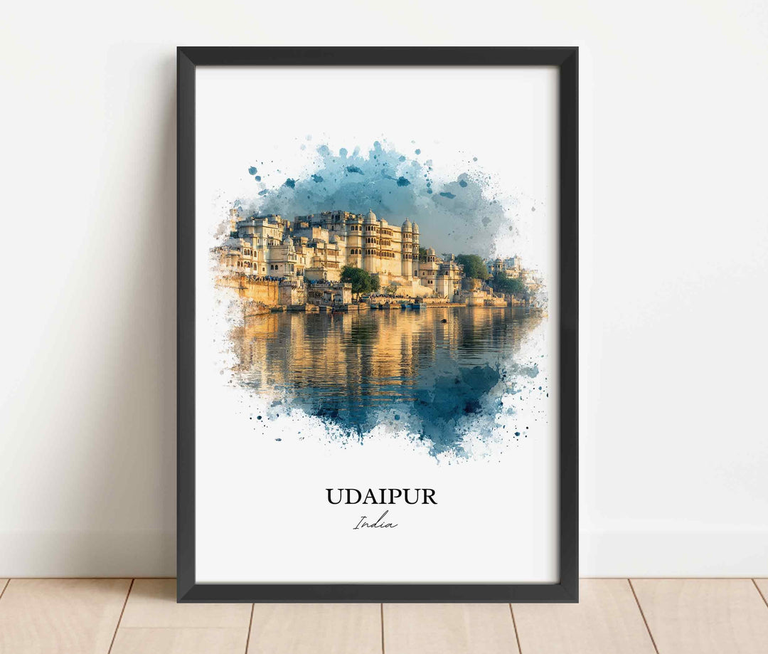 Udaipur, India – Watercolor Art Print