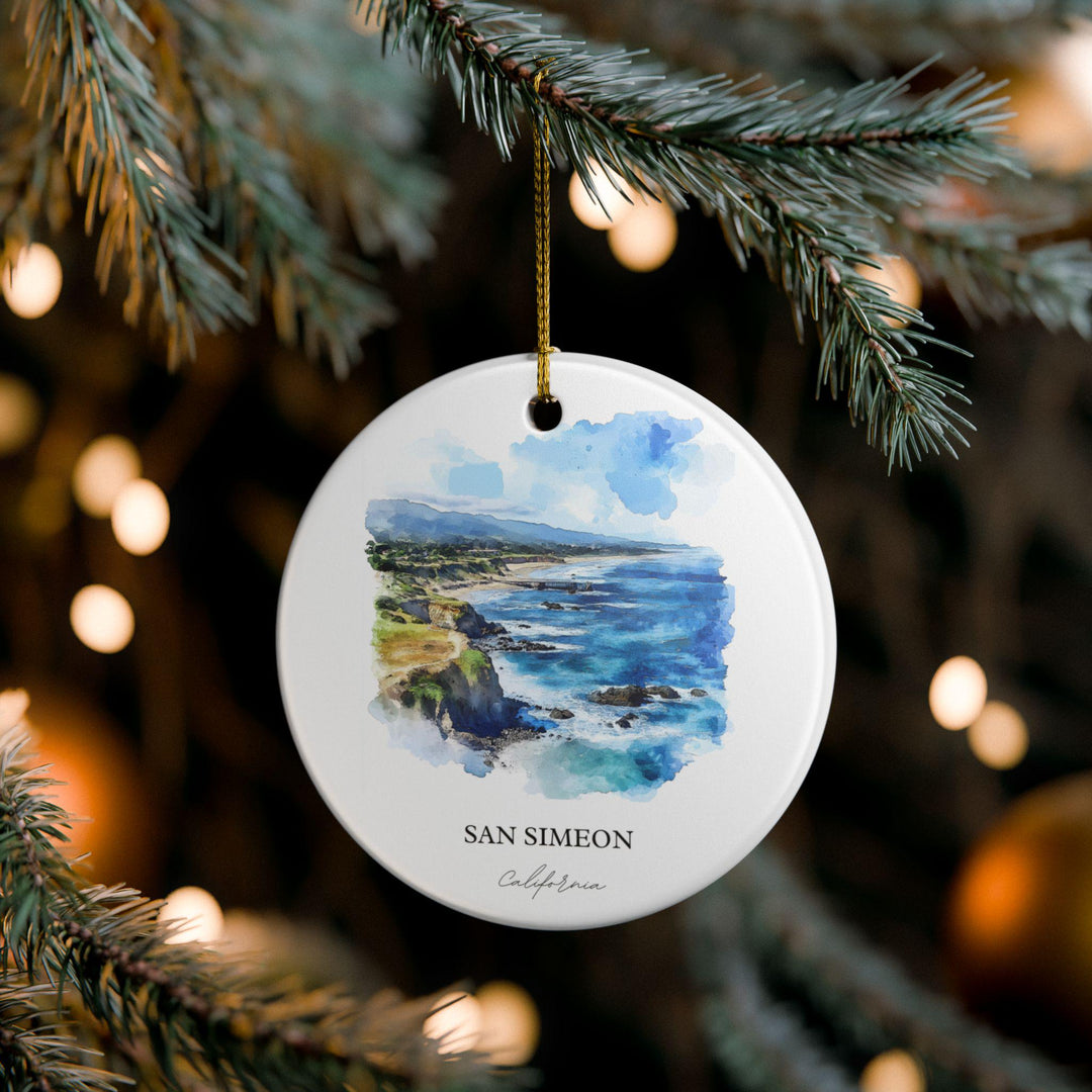 San Simeon California Ornament: Unique San Simeon CA Souvenir, California Xmas Decor, and Authentic San Simeon CA Gift