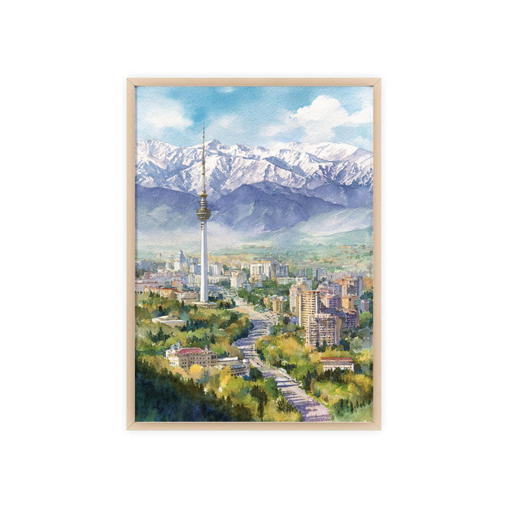 Almaty, Kazakhstan – Watercolor Art Print