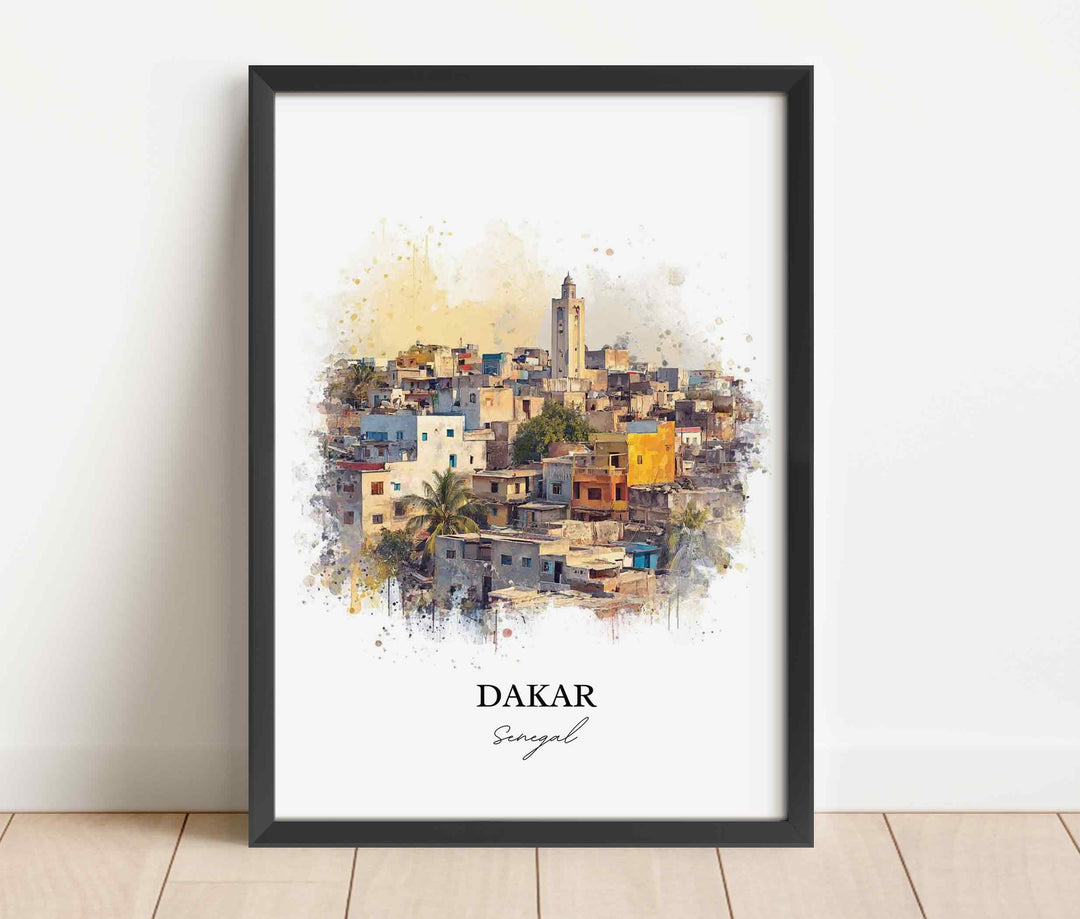 Dakar, Senegal – Watercolor Art Print