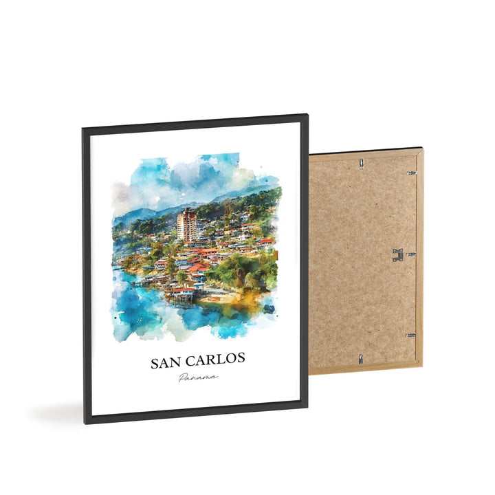San Carlos Panama Art, Panama Oeste Print, Panama Watercolor Art, San Carlos Panama Gift, Travel Print, Travel Poster, Housewarming Gift
