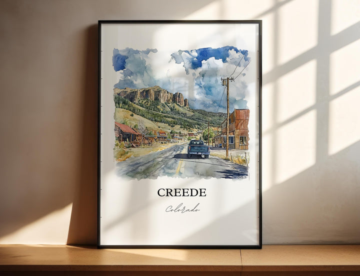 Creede, Colorado, USA – Watercolor Art Print