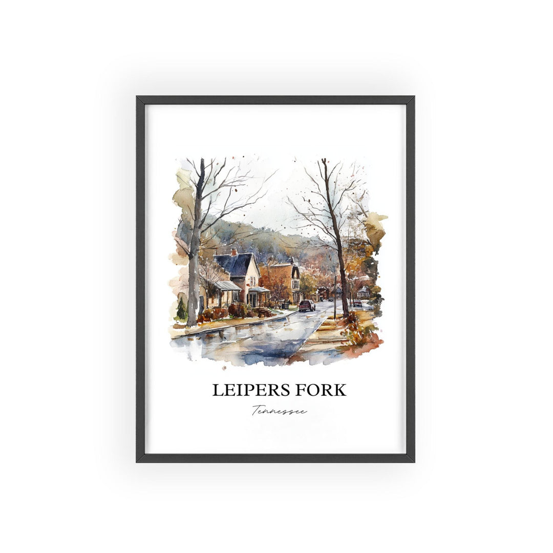 Leipers Fork, Tennessee, USA – Watercolor Art Print