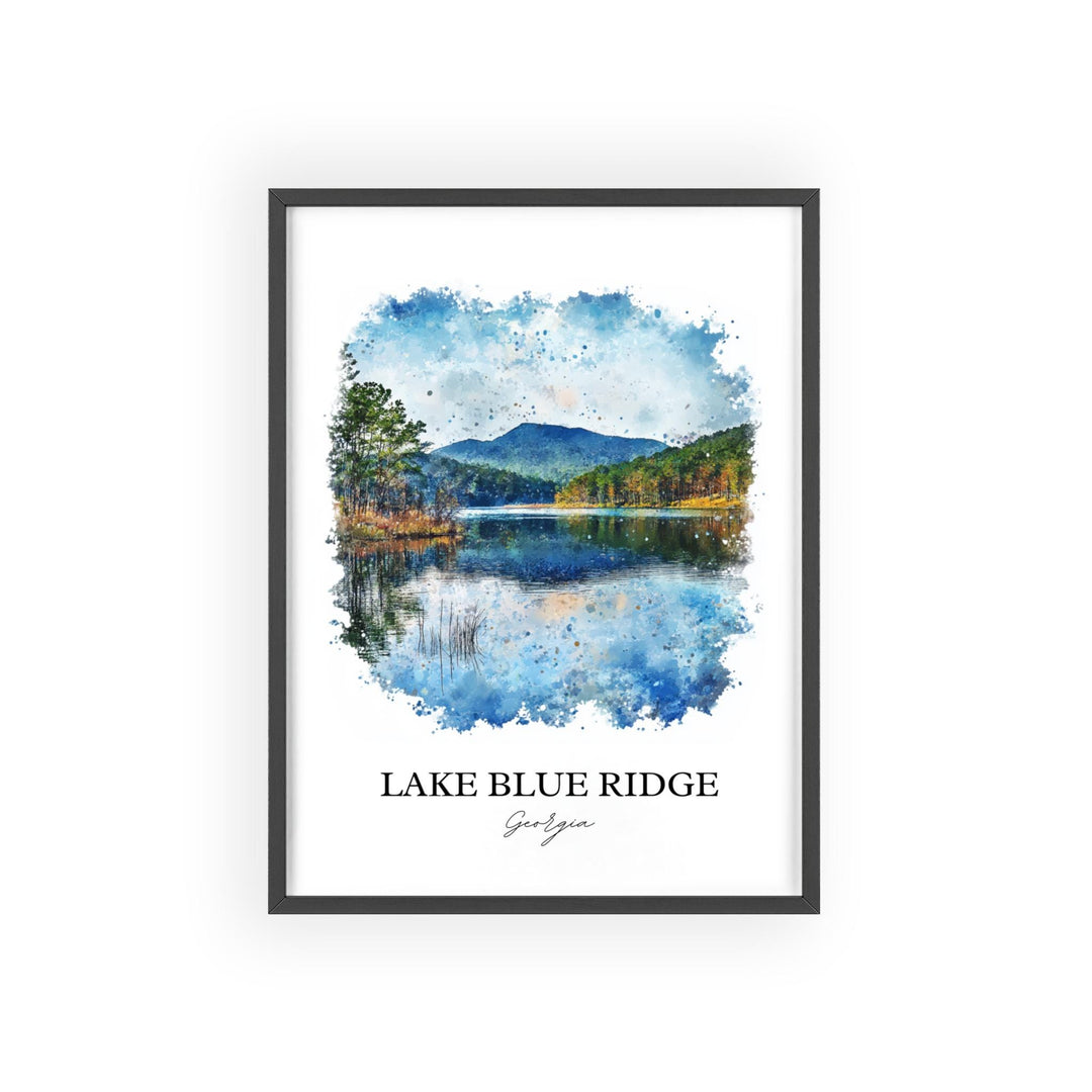 Lake Blue Ridge Wall Art, Fannin County Print, Blue Ridge Artwork, Lake Blue Ridge Gift, Travel Print, Travel Poster, Housewarming Gift