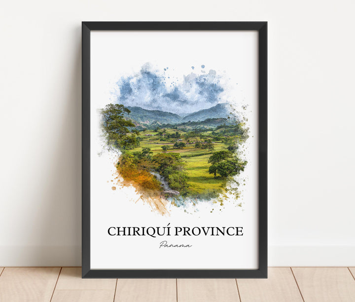 Chiriquí Province Wall Art, Panama Print, Panama Watercolor Art, Chiriquí Province Gift, Travel Print, Travel Poster, Housewarming Gift
