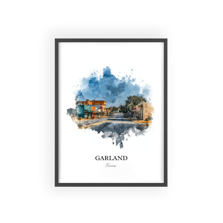 Garland, Texas – Watercolor Art Print