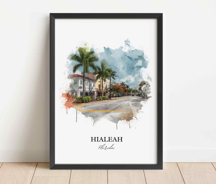 Hialeah, Florida – Watercolor Art Print