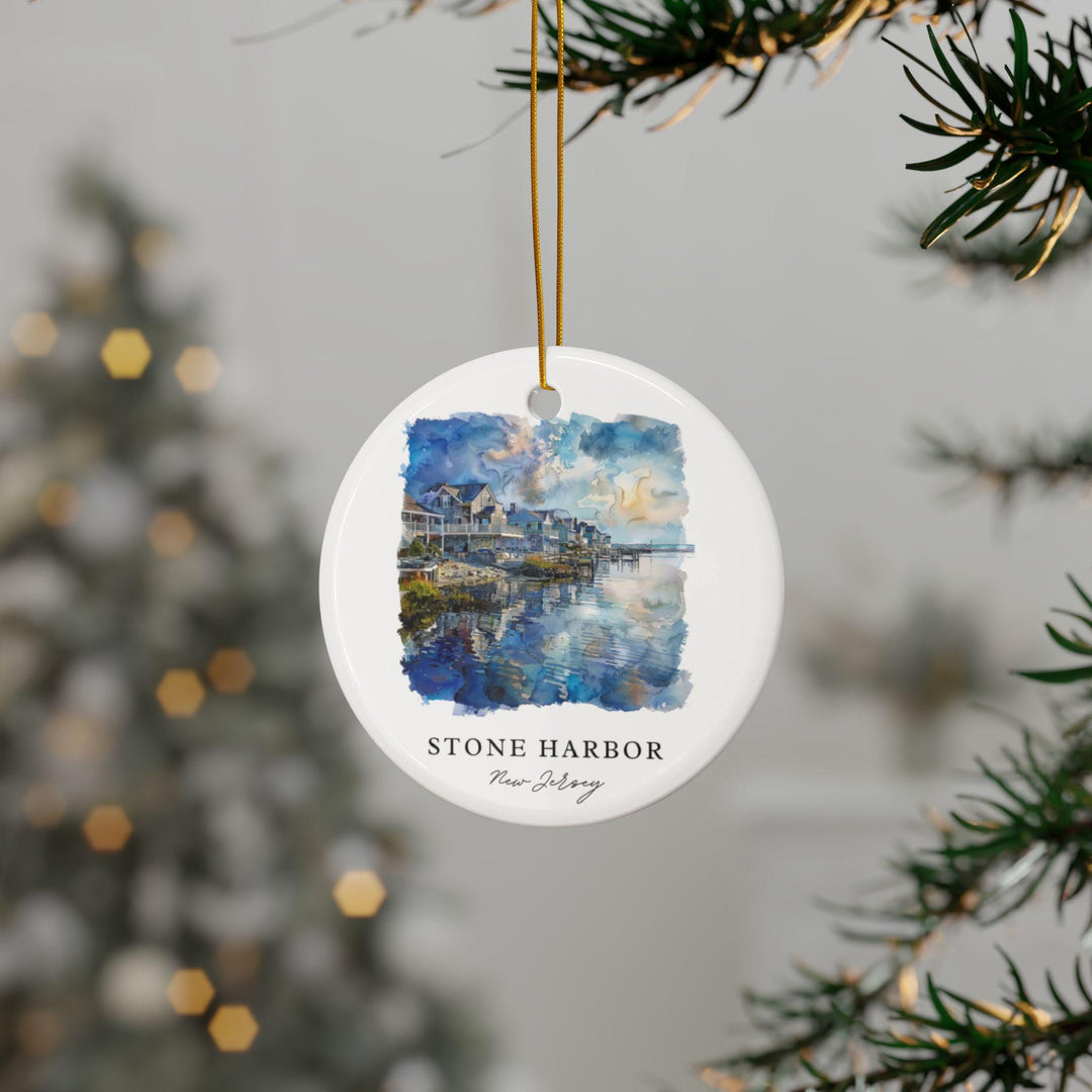 Stone Harbor NJ Ornament: Unique Stone Harbor Souvenir, Stone Harbor Xmas Decor, and Authentic Jersey Shore Gift