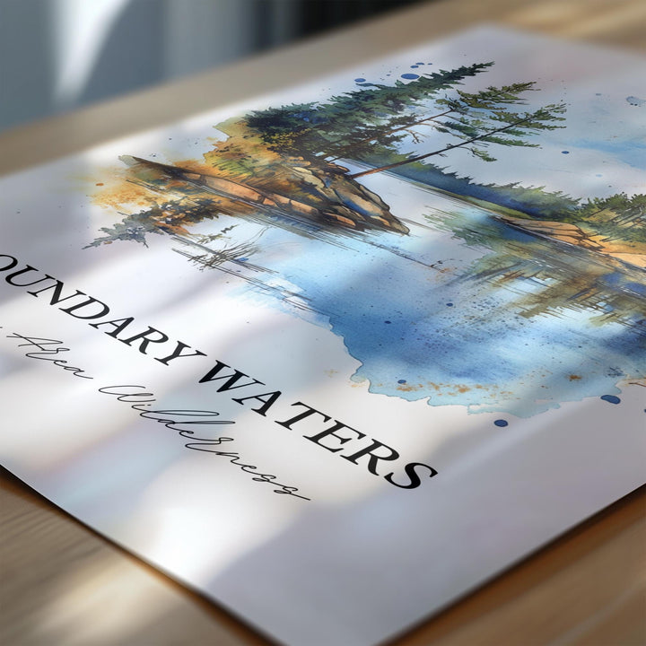 Boundary Waters, MN, USA – Watercolor Art Print