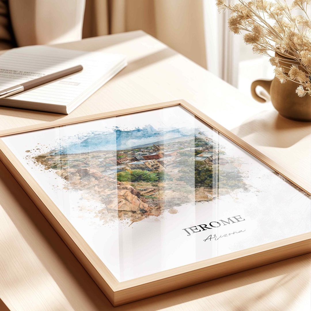 Jerome, Arizona – Watercolor Art Print