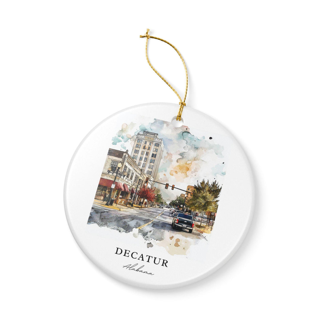 Decatur AL Ornament: Unique Decatur Alabama Souvenir, Alabama Xmas Decor, and Authentic Decatur Alabama Gift