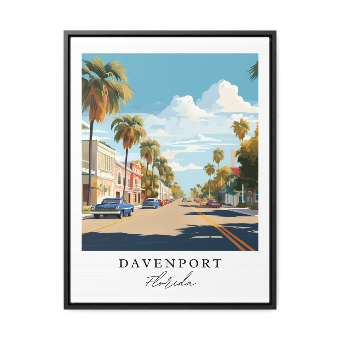 Davenport FL wall art - Florida, Davenport poster, Davenport Florida Wedding gift, Birthday present, Custom Text, Personalised Gift