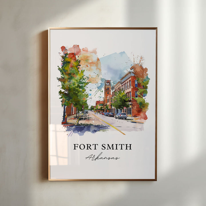 Fort Smith, Arkansas, Arkansas – Watercolor Art Print