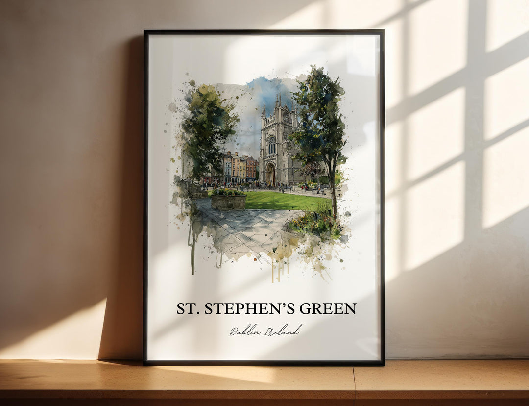 St. Stephen's Green, Ireland – Watercolor Art Print