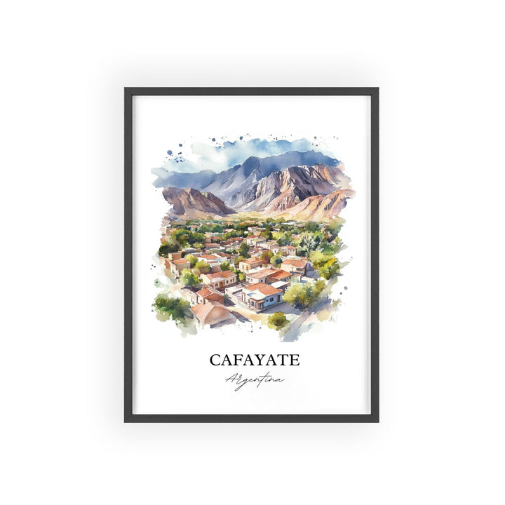 Cafayate Wall Art, Salta Print, Argentina Watercolor Art, Cafayate Argentina Gift, Travel Print, Travel Poster, Housewarming Gift