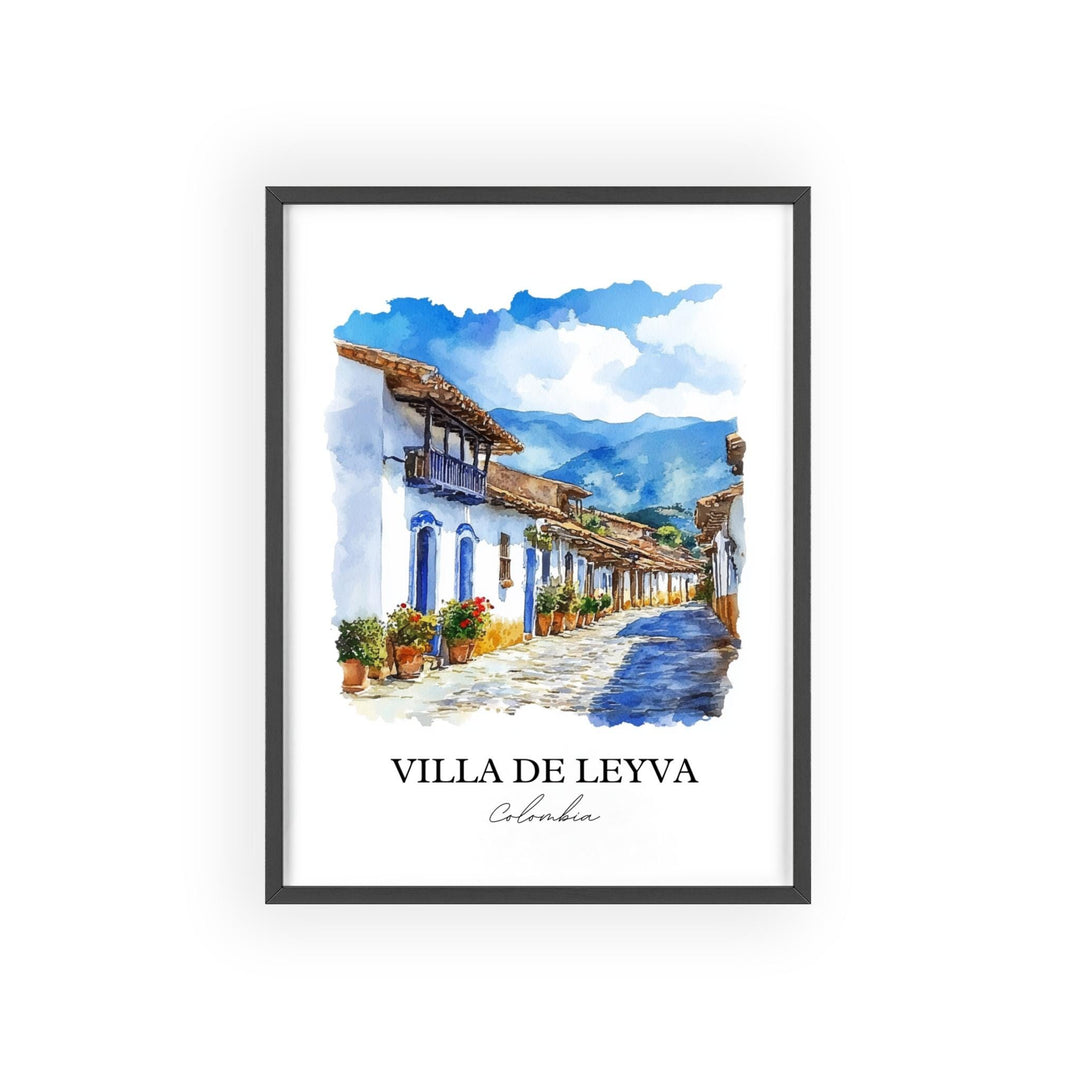 Villa de Leyva Wall Art, Bogotá Print, Colombia Watercolor Art, Villa de Leyva Gift, Travel Print, Travel Poster, Housewarming Gift