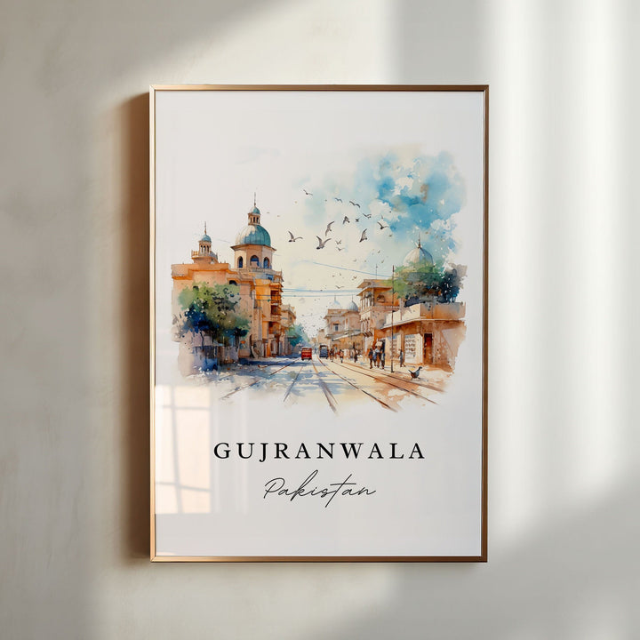 Gujranwala Pakistan wall art - Pakistan, Gujranwala poster print, Gujranwala Wedding gift, Birthday present, Custom Text, Perfect Gift