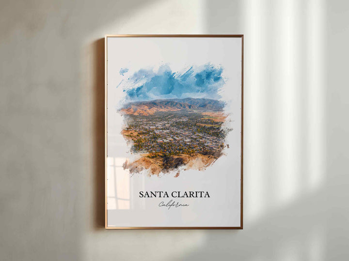 Santa Clarita, California – Watercolor Art Print