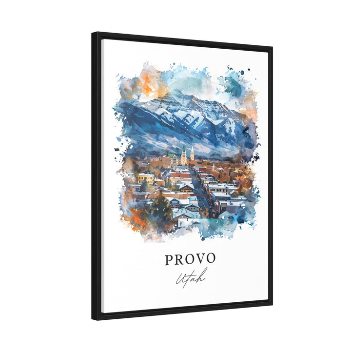 Provo Utah Wall Art, Provo UT Print, Provo Watercolor, Provo Utah Gift,