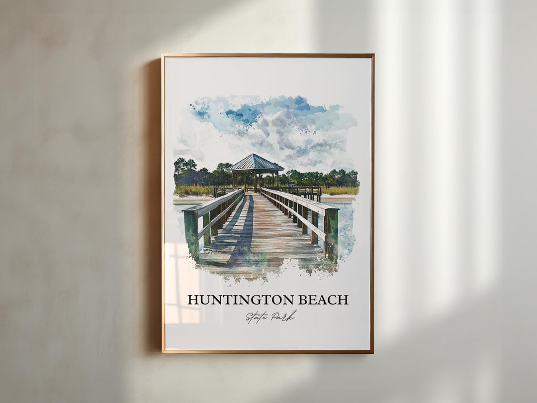 Huntington Beach SC Wall Art, Georgetown County Print, SC Artwork, Huntington Beach SC Gift, Travel Print, Travel Poster, Housewarming Gift