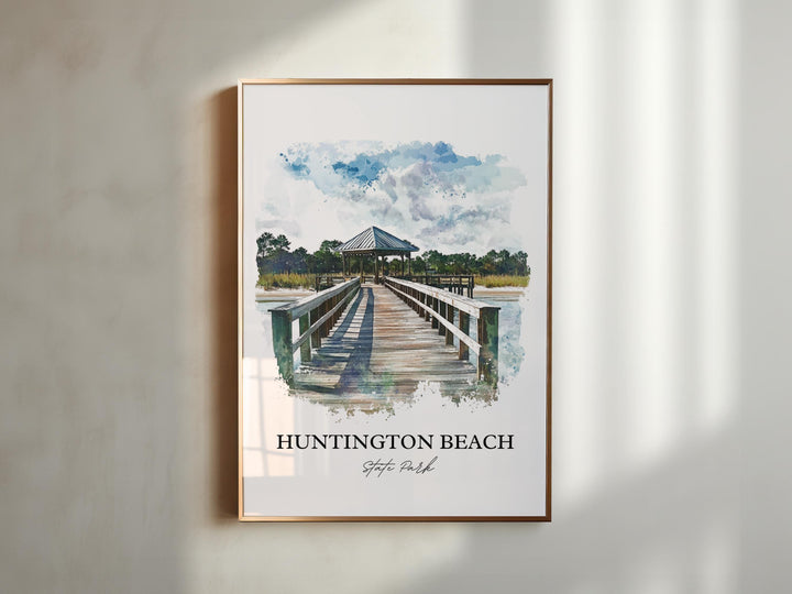 Huntington Beach SC Wall Art, Georgetown County Print, SC Artwork, Huntington Beach SC Gift, Travel Print, Travel Poster, Housewarming Gift