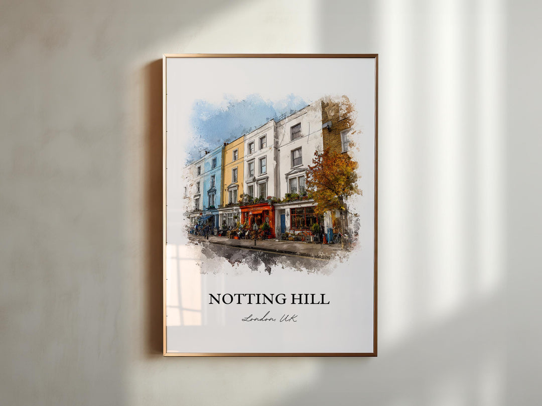 Notting Hill, London – Watercolor Art Print