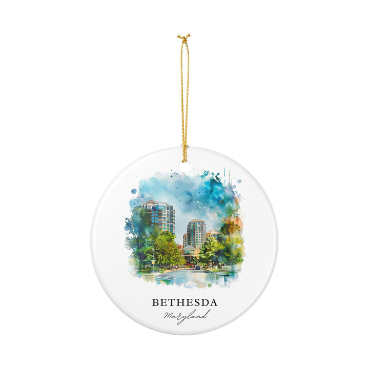 Bethesda MD Ornament: Unique Bethesda Souvenir, Bethesda MD Xmas Decor, and Authentic Maryland Gift