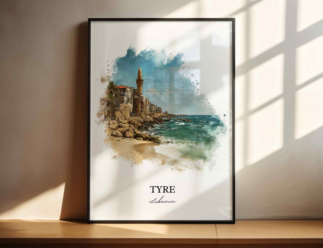 Tyre, Lebanon – Watercolor Art Print