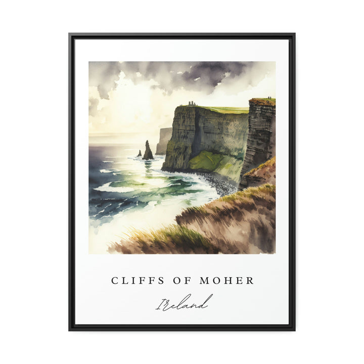 Cliffs of Moher Art, Moher Ireland Print, Cliffs of Moher Watercolor, Ireland Cliffs Gift,