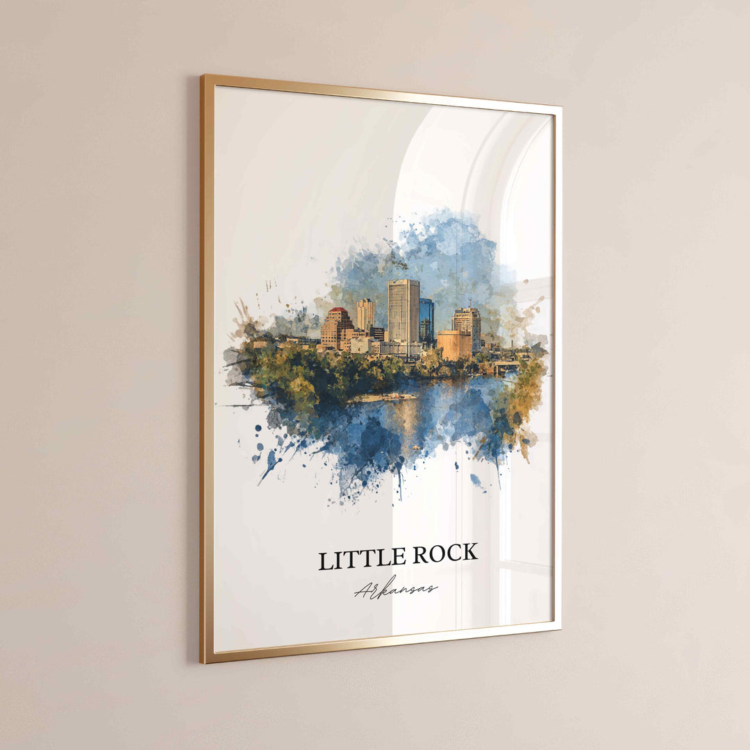 Little Rock, Arkansas – Watercolor Art Print