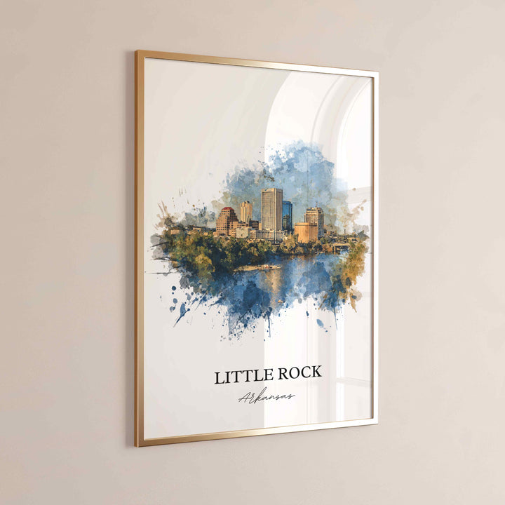 Little Rock, Arkansas – Watercolor Art Print