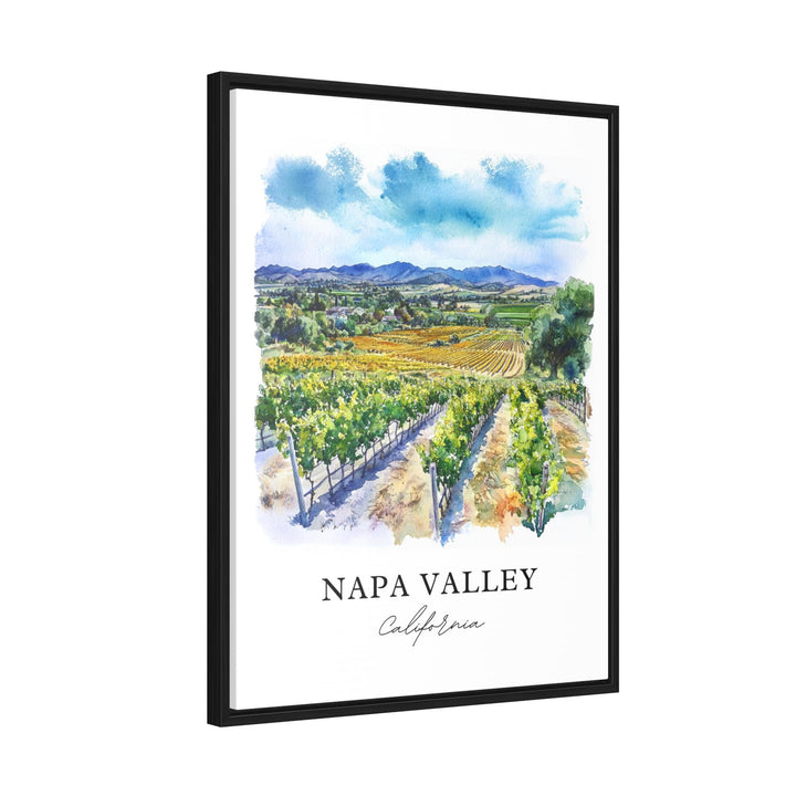 Napa Valley Wall Art, Napa Valley Print, Napa Valley Watercolor Art, Napa Wine Region Gift, Travel Print, Travel Poster, Housewarming Gift