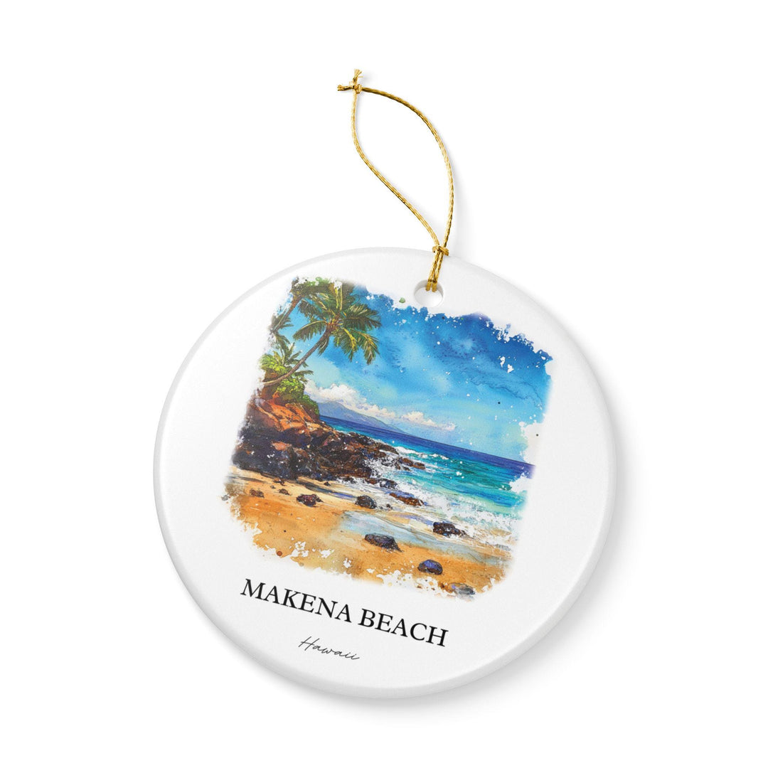 Makena Beach Ornament: Unique Makena Beach Souvenir, Hawaii Xmas Decor, and Authentic Makena Beach Gift
