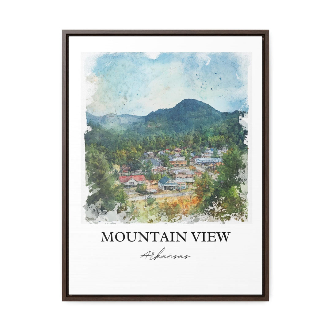 Mountain View AR Wall Art, Arkansas Print, Arkansas Watercolor Art, Mountain View Gift, Travel Print, Travel Poster, Housewarming Gift