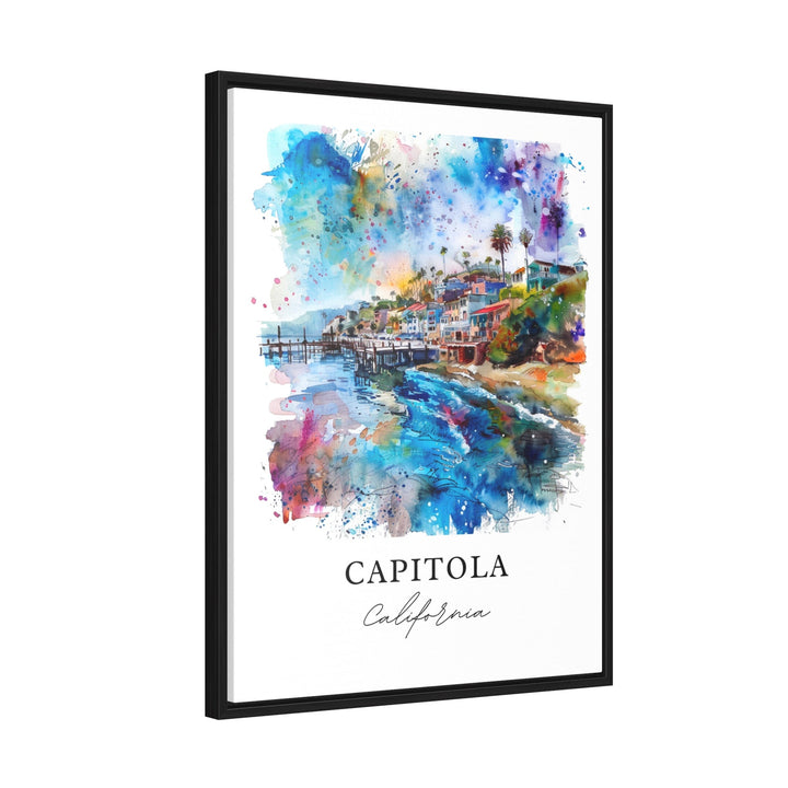 Capitola CA Wall Art, Capitola Print, Capitola Watercolor, Santa Cruz County Gift,