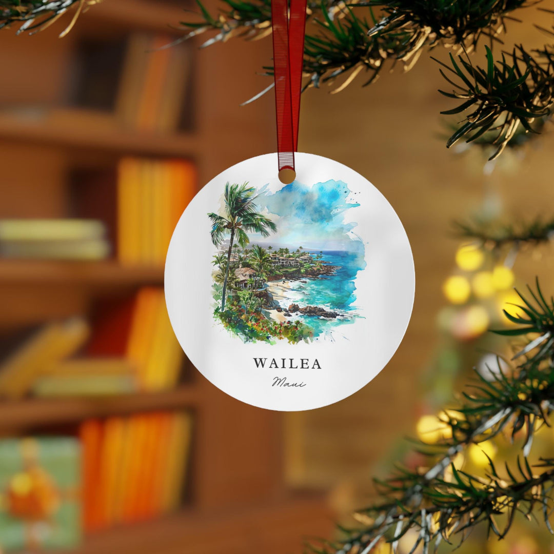 Wailea Maui Ornament: Unique Wailea Souvenir, Wailea Xmas Decor, and Authentic Wailea Maui Hawaii Christmas Gift