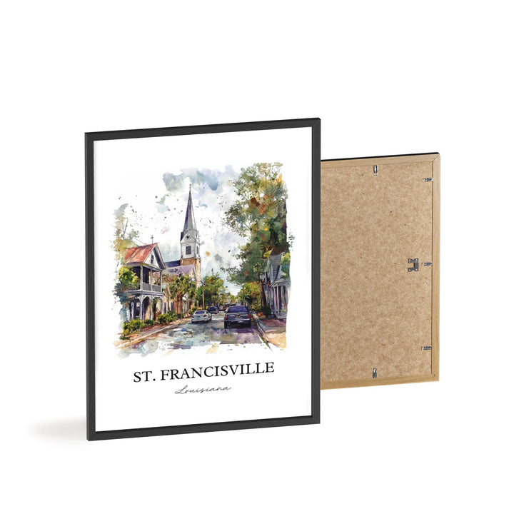 St. Francisville Wall Art, Baton Rouge Print, Louisiana Watercolor, St. Francisville LA Gift, Travel Print, Travel Poster, Housewarming Gift