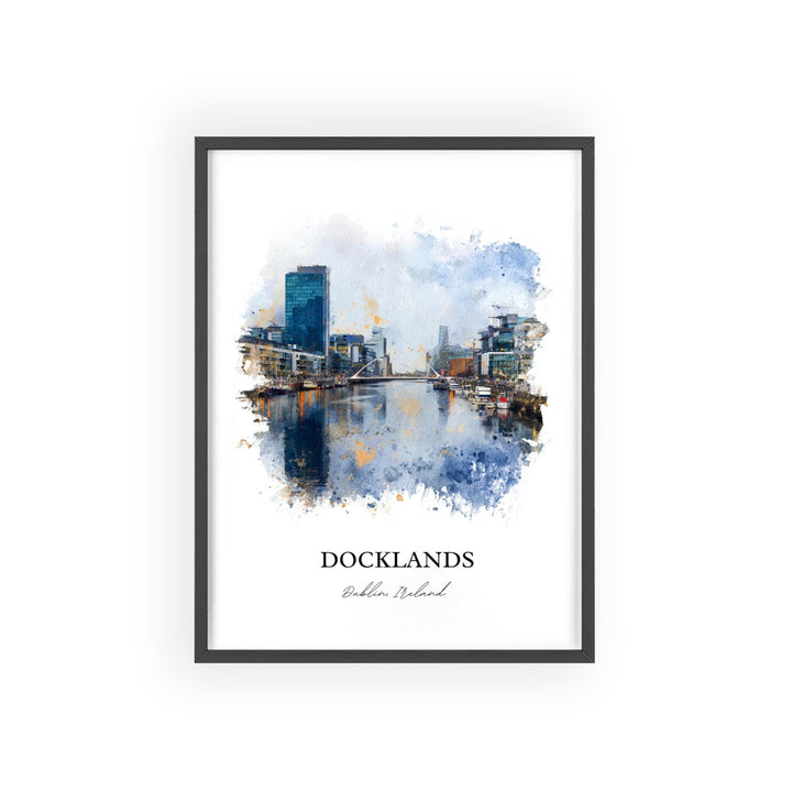 Dublin Docklands, Ireland – Watercolor Art Print