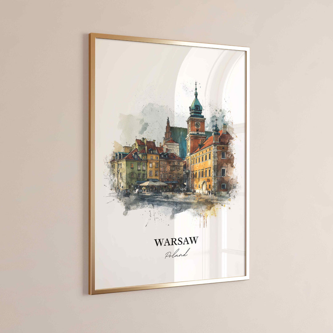 Warsaw, Poland – Watercolor Art Print