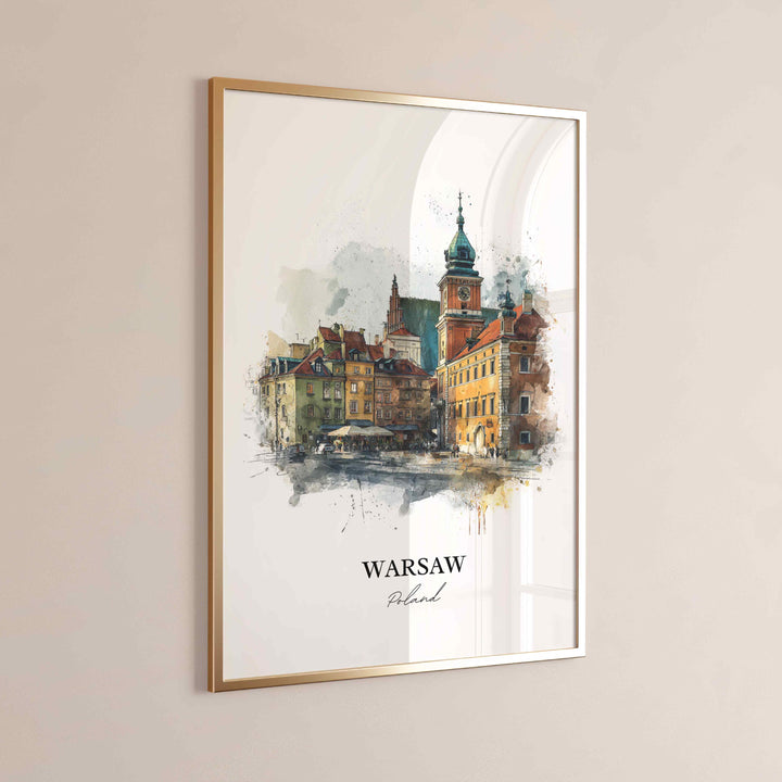 Warsaw, Poland – Watercolor Art Print