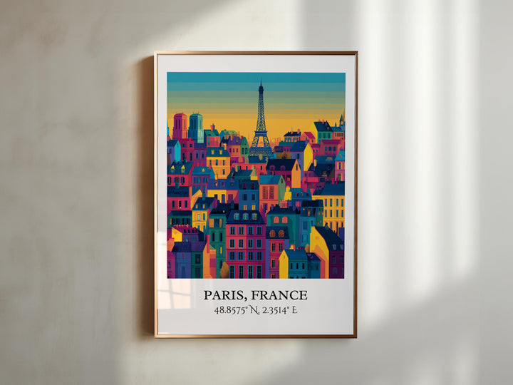 Paris France Art, Paris Retro Travel Art, Paris France Home Decor, Paris Gift, France Travel Art, Travel Prints, Housewarming Gift