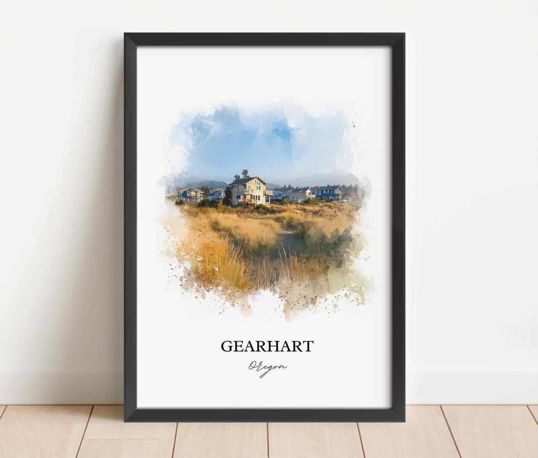 Gearhart, Oregon – Watercolor Art Print