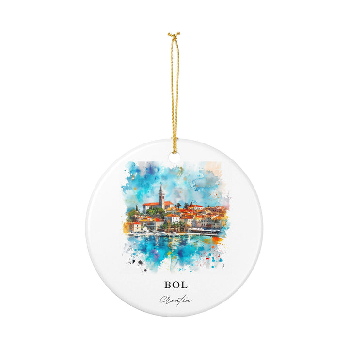 Bol Croatia Ornament: Unique Bol Souvenir, Bol Croatia Xmas Decor, and Authentic Croatian Gift