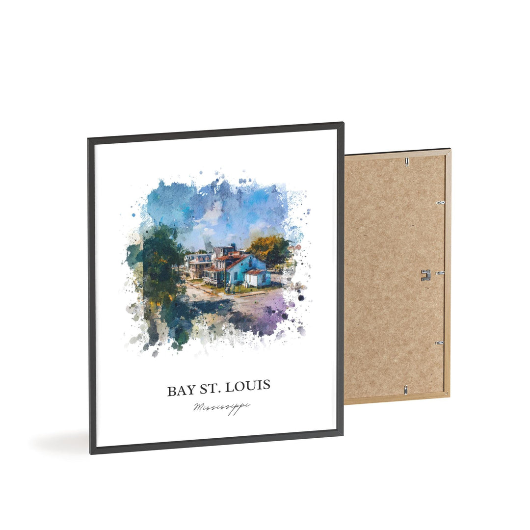 Bay St. Louis, Mississippi – Watercolor Art Print