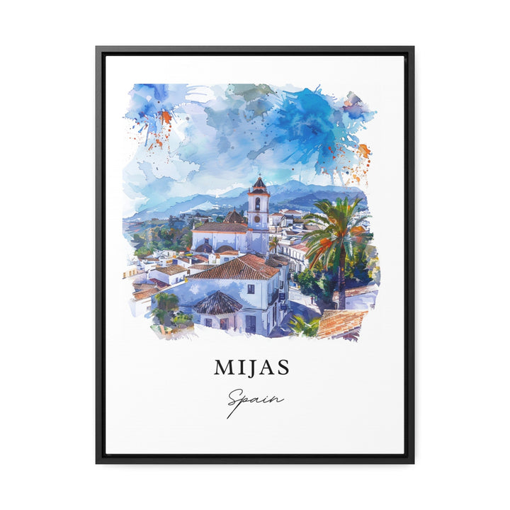 Mijas Spain Wall Art, Mijas Print, Málaga Watercolor Art, Andalusia Spain Art Gift,