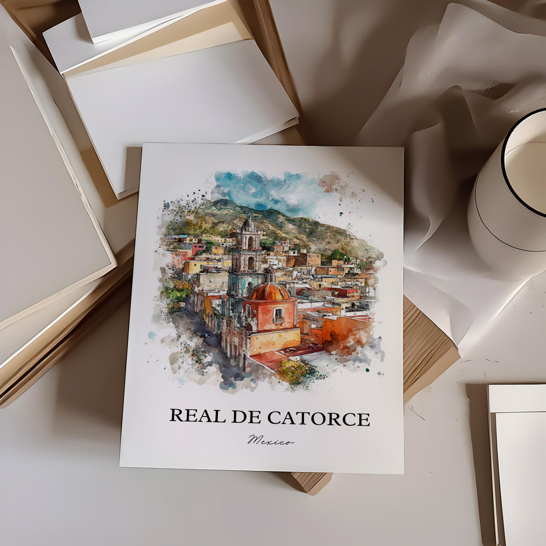 Real de Catorce, Mexico – Watercolor Art Print