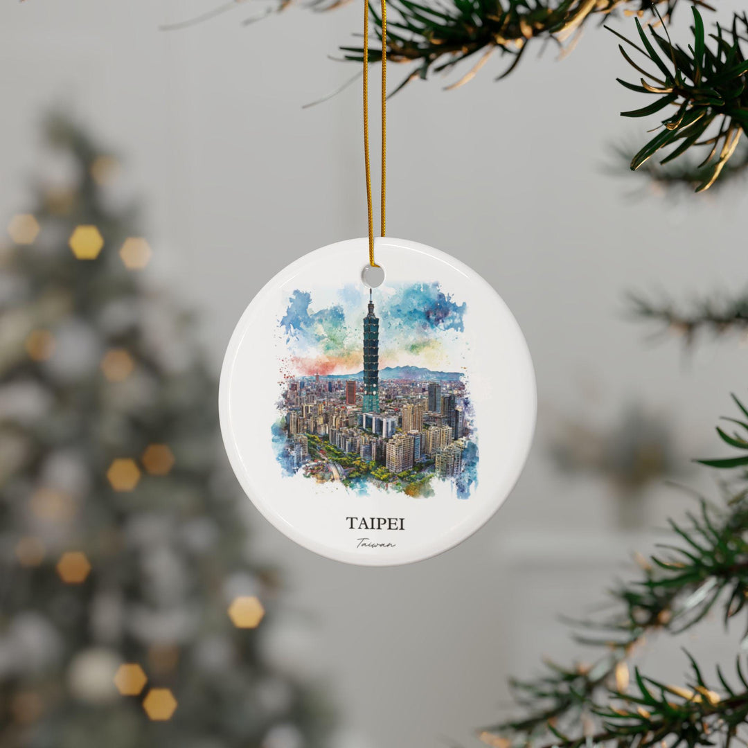 Taipei Taiwan Ornament: Unique Taipei Souvenir, Taipei Xmas Decor, and Authentic Taipei Taiwan Gift